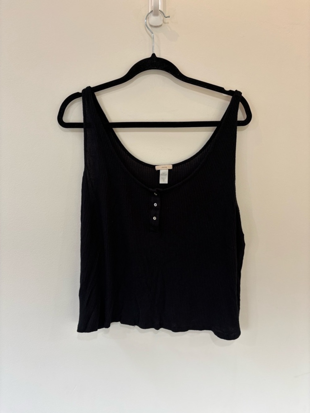 Eberjey Ribbed Henley Tank Top